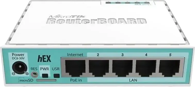 MikroTik hEX (RB750Gr3) Wired Gigabit Ethernet Router, Dual-Core 880MHz CPU, 256MB RAM, 5x 10/100/1000 Mbps Ports, IPsec Hardware Encryption, RouterOS L4