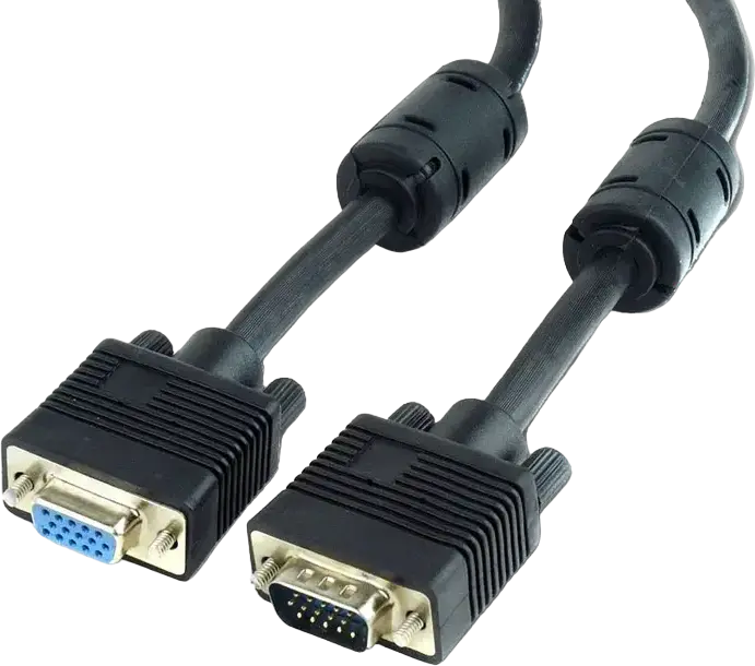 Cablexpert CC-PPVGAX-10-B Premium VGA Extension Cable 3m Black D-Sub HD15M to HD15F Dual-Shielded with 2 Ferrite Cores and Moulded Connectors