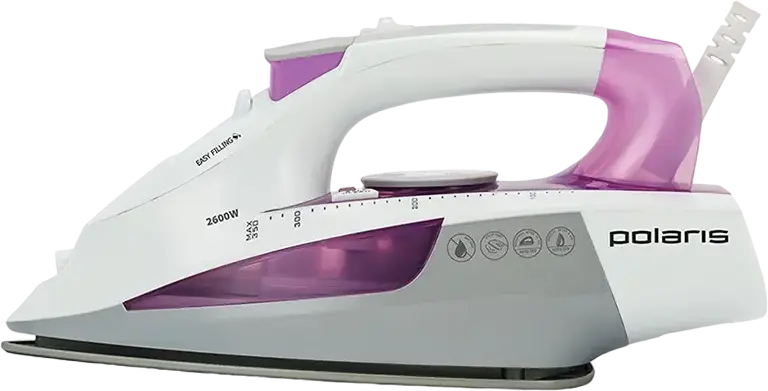 Fier de calcat cu abur Polaris PIR2685AK, 2600W, Talpa Pro 5 Ceramic, Rezervor 390ml, Calcare Verticala, Oprire Automata, Anti-calc, Anti-picurare