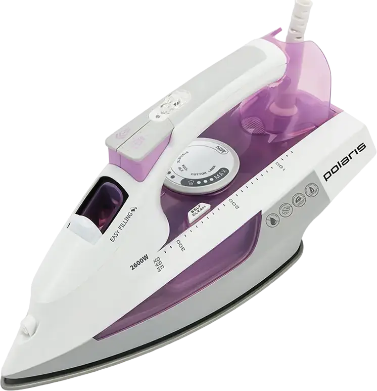 Fier de calcat cu abur Polaris PIR2685AK, 2600W, Talpa Pro 5 Ceramic, Rezervor 390ml, Calcare Verticala, Oprire Automata, Anti-calc, Anti-picurare
