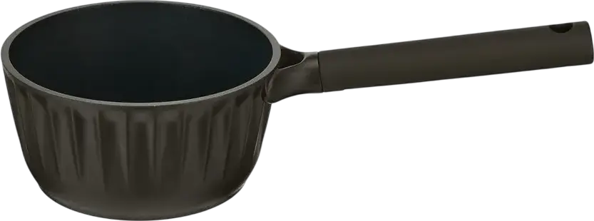 Resto Ascella 94000 Saucepan with Glass Lid, 1.4L, 16cm, Recycled Die-Cast Aluminium, Pfluon Non-Stick Coating, Induction Base, Eco-Friendly