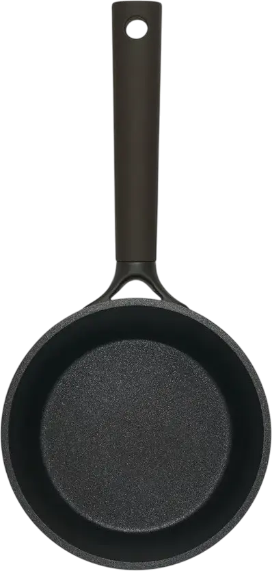 Resto Ascella 94000 Saucepan with Glass Lid, 1.4L, 16cm, Recycled Die-Cast Aluminium, Pfluon Non-Stick Coating, Induction Base, Eco-Friendly