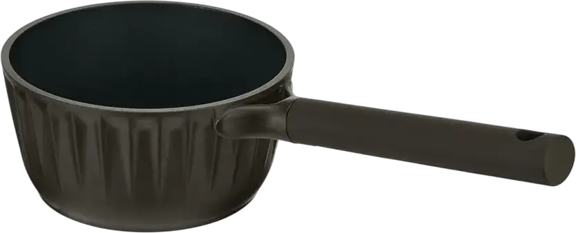 Resto Ascella 94000 Saucepan with Glass Lid, 1.4L, 16cm, Recycled Die-Cast Aluminium, Pfluon Non-Stick Coating, Induction Base, Eco-Friendly