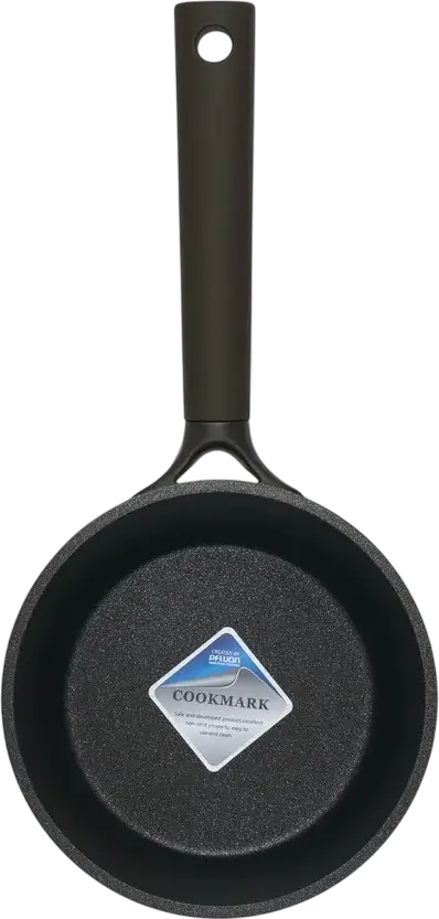 Resto Ascella 94000 Saucepan with Glass Lid, 1.4L, 16cm, Recycled Die-Cast Aluminium, Pfluon Non-Stick Coating, Induction Base, Eco-Friendly
