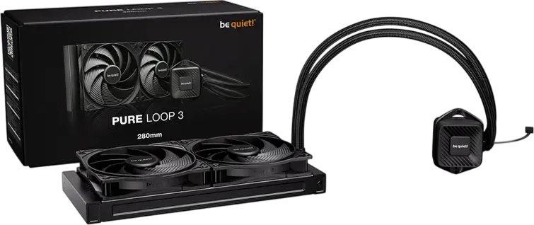 Răcitor lichid CPU be quiet! Pure Loop 3 280mm AiO, Pompă PWM, 2 Ventilatoare Pure Wings 3 140mm PWM, Intel LGA 1851/1700/1200/115x & AMD AM5/AM4, BW028EU