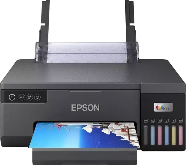 Фотопринтер Epson EcoTank L8050 A4 Wi-Fi с системой СНПЧ, 6 цветов, 5760 x 1440 DPI, безполярусная печать на CD/DVD и PVC-картах