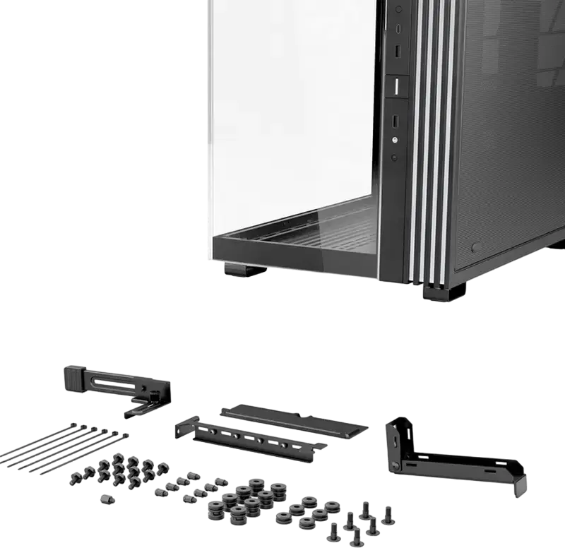 be quiet! Light Base 600 LX ATX Mid Tower Case, Black, Panorama Tempered Glass, Dual Chamber, 4x Light Wings LX Fans, ARGB Strip, Backside Connector Support