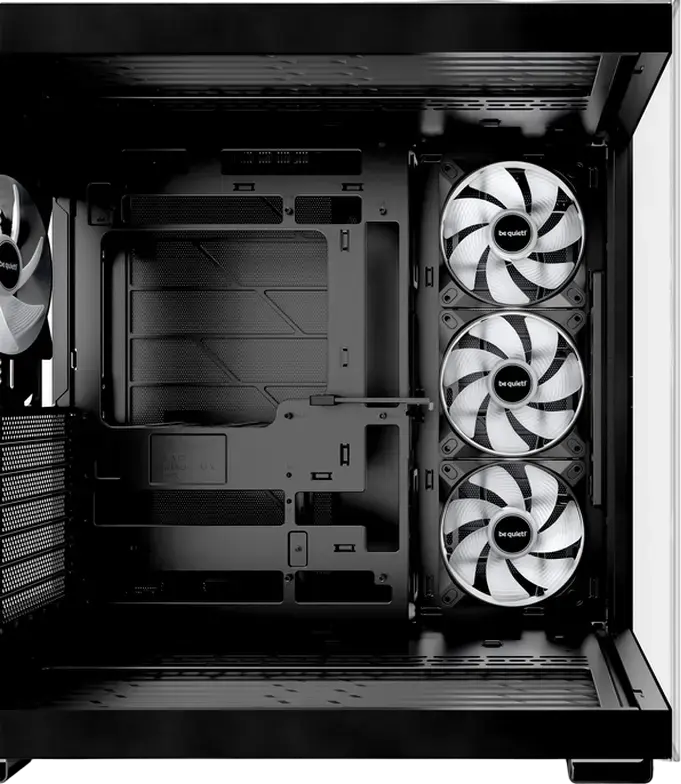 be quiet! Light Base 600 LX ATX Mid Tower Case, Black, Panorama Tempered Glass, Dual Chamber, 4x Light Wings LX Fans, ARGB Strip, Backside Connector Support