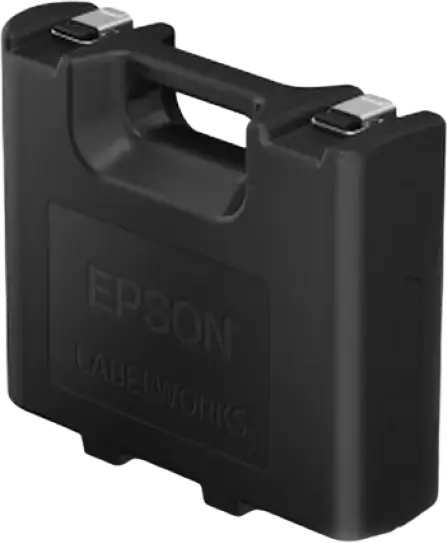 Epson LabelWorks LW-400VP Portable Label Printer, Thermal Transfer, 180 dpi, 6-18mm Tape Width, Backlit LCD, Barcode Support, Black Rubber Casing