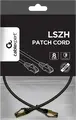 Cablexpert PP8-LSZHCU-BK Cat 8 S/FTP Ethernet Cable, 0.25 m, 2000 MHz, LSZH Flame Resistant Jacket, Gold-Plated RJ45 Connectors, Copper Conductor, Black