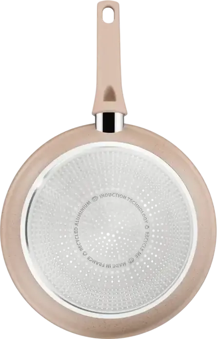 Сковорода Tefal Delight G2930602 28 см, переработанный алюминий, антипригарное покрытие Mineralia+, Thermo-Signal, для индукции, 2.5 л, бежевая