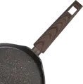 Resto 93025 Carina Pancake Pan 24 cm, Forged Aluminum with 4-Layer PFLUON Non-Stick Marble Coating, Induction Compatible, Soft-Touch Handle, Black
