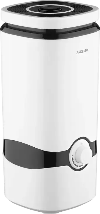 Ardesto USH-M-BTN-4L-W Ultrasonic Air Humidifier, 4L Water Tank, 40m2 Coverage, Mechanical Control, Remote Control, Timer, White Plastic