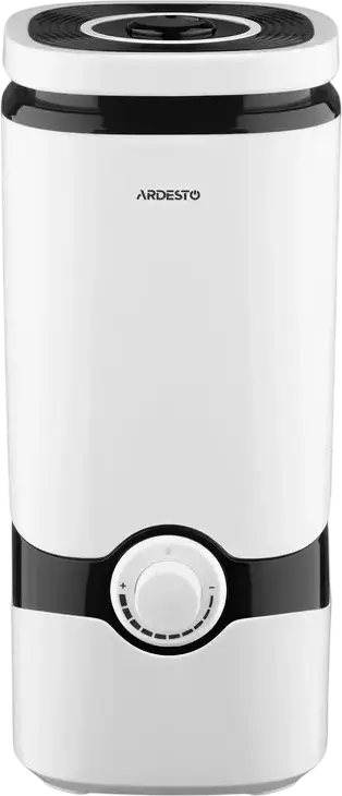 Ardesto USH-M-BTN-4L-W Ultrasonic Air Humidifier, 4L Water Tank, 40m2 Coverage, Mechanical Control, Remote Control, Timer, White Plastic