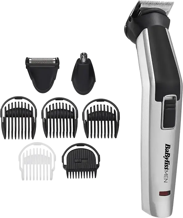 BaByliss MT726E 8-in-1 Multi Trimmer, Titanium and Stainless Steel Blades, 11 Length Settings 0.4-7mm, Cordless and Corded, for Beard, Nose, Ear and Body
