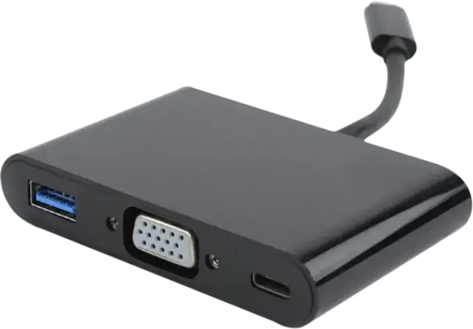 Adaptor Video Cablexpert A-CM-VGA3in1-01, Type-C - , 0,15m, Negru