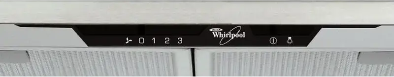 Hota de bucatarie Whirlpool AKR 685/1 IX, Inox, Putere Extracție 395 m3/h, 3 Viteze, Iluminare LED, Montare Perete/Tavan, 598x450x861 mm