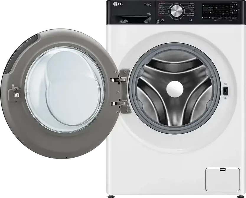 LG F4WR711S3HA Front-Load Washing Machine, 11 kg, AI Direct Drive Inverter, TurboWash 360, ThinQ WiFi, Energy Class A, 1400 rpm, White/Black