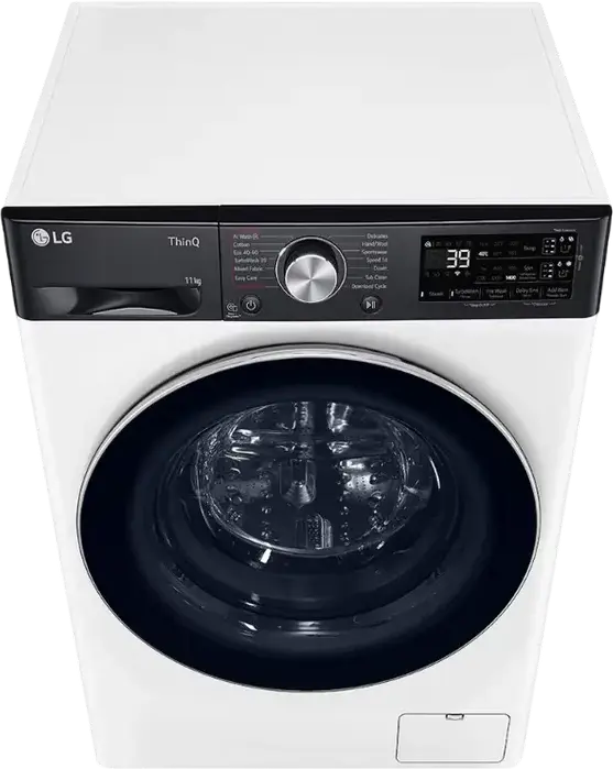 LG F4WR711S3HA Front-Load Washing Machine, 11 kg, AI Direct Drive Inverter, TurboWash 360, ThinQ WiFi, Energy Class A, 1400 rpm, White/Black
