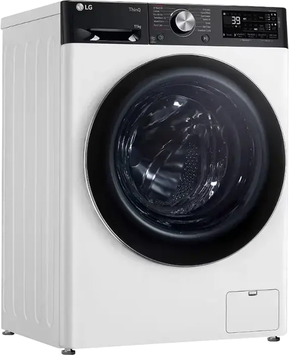 LG F4WR711S3HA Front-Load Washing Machine, 11 kg, AI Direct Drive Inverter, TurboWash 360, ThinQ WiFi, Energy Class A, 1400 rpm, White/Black