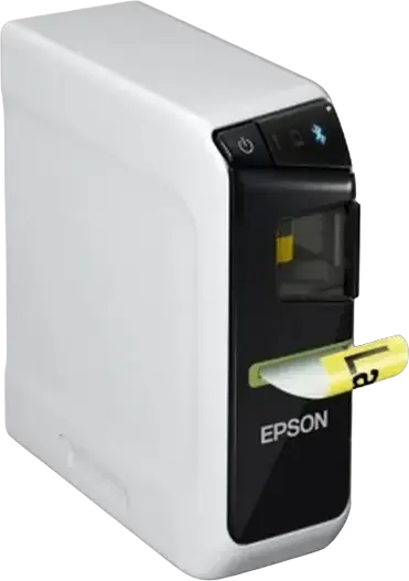 Epson LabelWorks LW-600P Portable Label Printer, Thermal Transfer, 180 dpi, 6-24mm Tape Width, Bluetooth, USB, Automatic Cutter, White