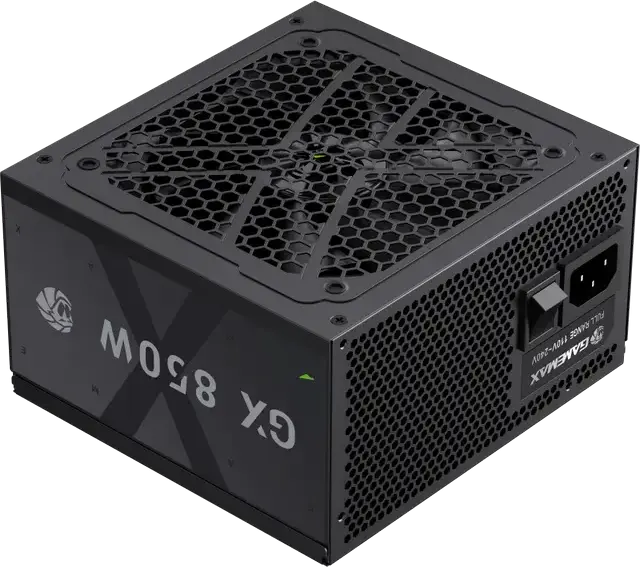 Sursa alimentare Gamemax GX-850GF 850W, 80 Plus Gold, Fully Modular, ATX 12V 3.1, Condensatori Japonezi 105C, DC-DC LLC, Ventilator Silentios 120mm, Negru