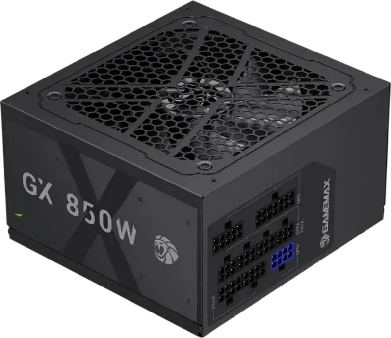 Sursa alimentare Gamemax GX-850GF 850W, 80 Plus Gold, Fully Modular, ATX 12V 3.1, Condensatori Japonezi 105C, DC-DC LLC, Ventilator Silentios 120mm, Negru