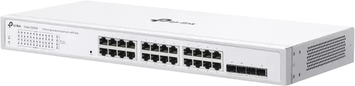 Switch Smart Gigabit TP-Link Festa FS328G, 24 Porturi RJ45, 4 Sloturi SFP, Capacitate 56 Gbps, Management Cloud, Rack-mountable, Carcasă Metalică Fără Ventilator