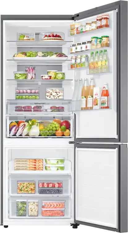 Samsung RB53DG703 Combi Refrigerator, Refined Inox, 538L Total Capacity, No Frost, Digital Inverter Compressor, SpaceMax, All-Around Cooling, Wi-Fi, AI Energy Mode