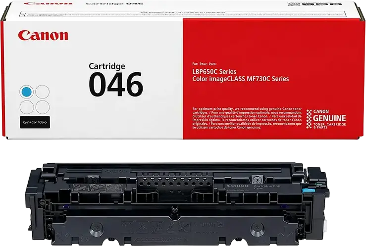 Cartus Toner Laser Canon CRG-046 Cyan pentru Seria LBP650C si imageCLASS MF730C, Sistem cu Cartus Unic, Capacitate 2200-2300 Pagini