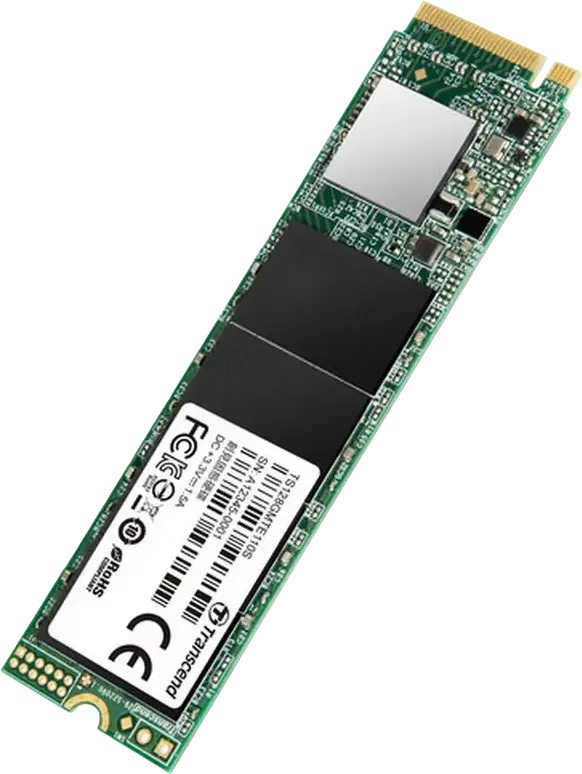 Transcend 110S PCIe NVMe M.2 2280 SSD 128GB TS128GMTE110S 3D NAND TLC Gen3 x4 Read 1700MB/s Write 1400MB/s with LDPC and S.M.A.R.T.