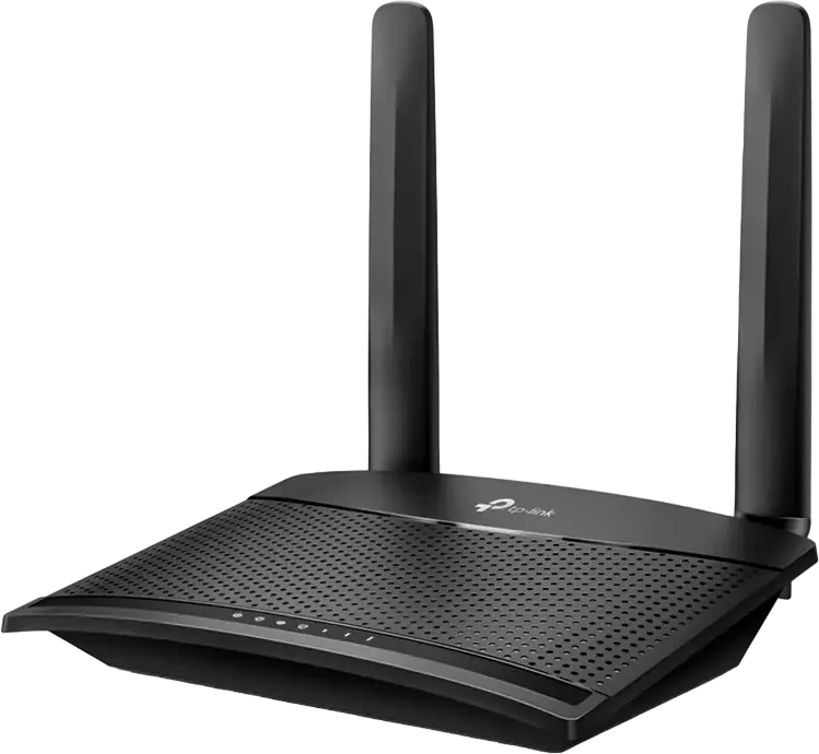 TP-Link TL-MR100 300Mbps Wireless N 4G LTE Router, 150Mbps Download, 2 External Antennas, LAN/WAN Port, Nano/Micro SIM Slot, Black
