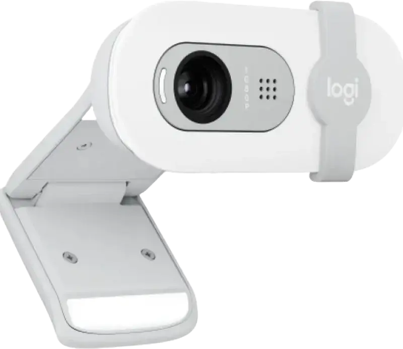 Logitech BRIO 100 Webcam 1080p Full HD, Built-in Microphone, RightLight 2 Auto-Light Correction, Integrated Privacy Shutter, USB-A, White