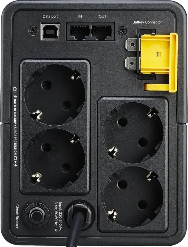 UPS APC Back-UPS BX Line-Interactive 750 VA 230V Tower cu Regulare Automata a Tensiunii AVR si Protectie la Supra-tensiune pentru Electronice