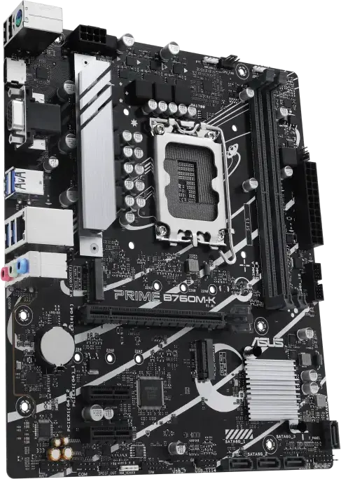 ASUS PRIME B760M-K Motherboard LGA1700 Intel B760 mATX for 14th/13th/12th Gen Intel Core, DDR5, PCIe 4.0, 2.5Gb Ethernet, HDMI, VGA, Aura Sync