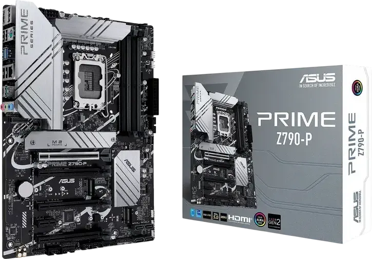 Placa de baza ASUS PRIME Z790-P LGA1700 Intel Z790 ATX DDR5 7200+MHz PCIe 5.0 3x M.2 PCIe 4.0 Ethernet 2.5Gb HDMI 2.1 DP 1.4 ASUS 5X PROTECTION III