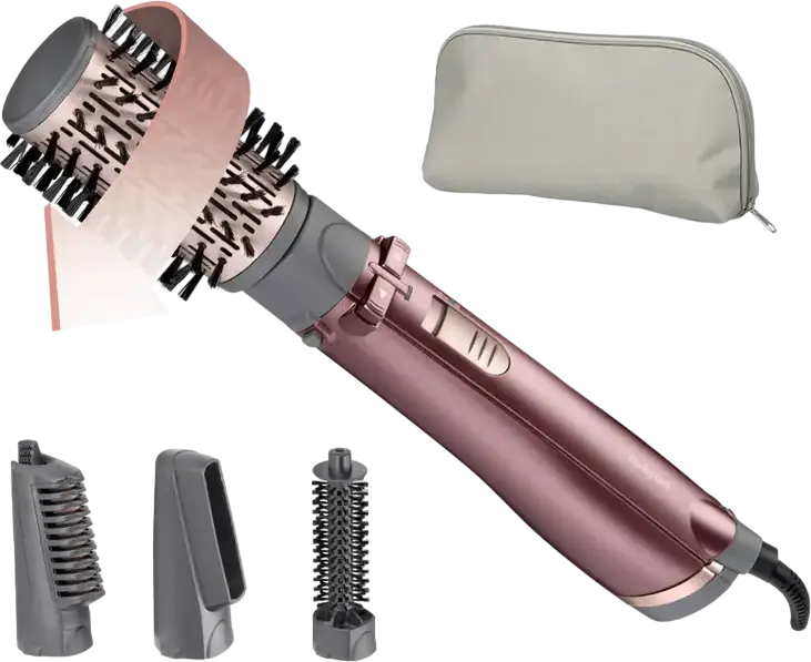 Uscător de păr-perie BaByliss Beliss Big Hair AS960E, 1000 W, Roz