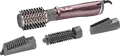 BaByliss Big Hair AS960E Rotating Hair Brush Airstyler 1000W with Ceramic Coating, Ionization, 4 Interchangeable Heads and Cool Shot, Pink/Grey