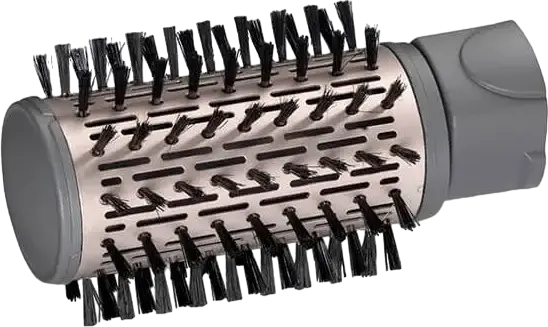 BaByliss Big Hair AS960E Rotating Hair Brush Airstyler 1000W with Ceramic Coating, Ionization, 4 Interchangeable Heads and Cool Shot, Pink/Grey