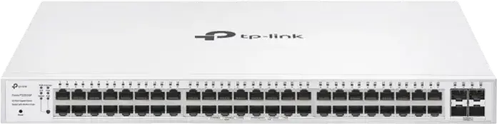 Управляемый коммутатор TP-Link Festa FS352GP Gigabit 52 порта, 48 портов PoE+ (бюджет 384 Вт), 4 слота SFP, облачное управление, для стойки, металл