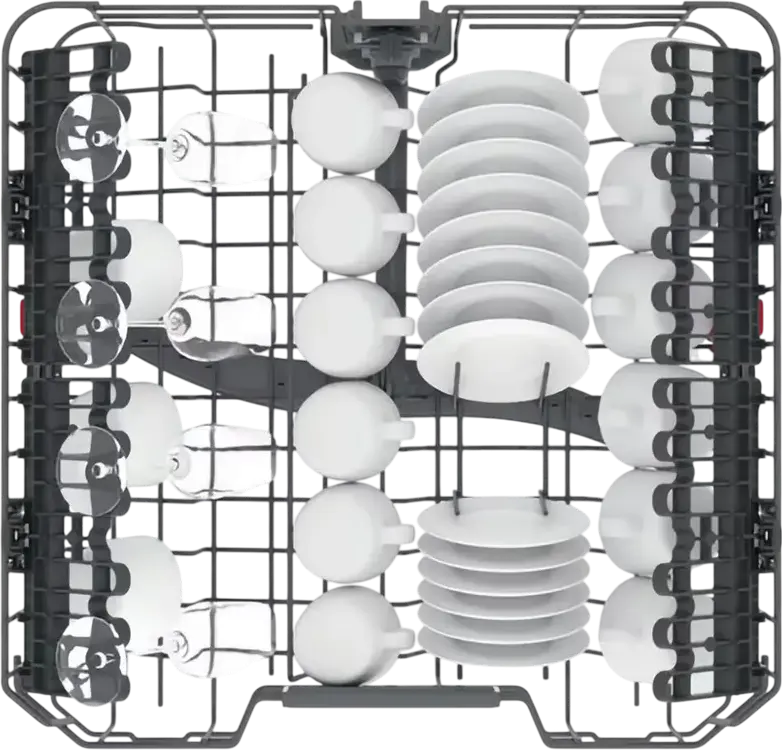Whirlpool WRIC 3C26 P Built-in Dishwasher, 14 Place Settings, 6th Sense Technology, NaturalDry, AquaStop, 8 Programs, Silver, 46 dB