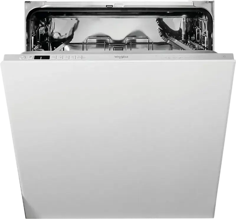 Whirlpool WRIC 3C26 P Built-in Dishwasher, 14 Place Settings, 6th Sense Technology, NaturalDry, AquaStop, 8 Programs, Silver, 46 dB