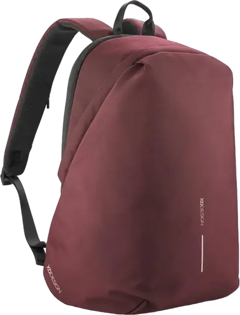 Rucsac Anti-furt Laptop XD Design Bobby Soft, 16L, Material Impermeabil, Compartiment 15.6 inch, Protectie RFID, Port USB, Culoare: Rosu