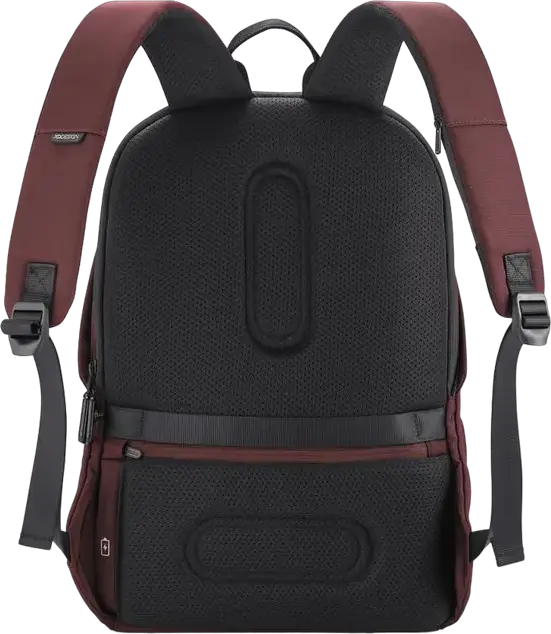 Rucsac Anti-furt Laptop XD Design Bobby Soft, 16L, Material Impermeabil, Compartiment 15.6 inch, Protectie RFID, Port USB, Culoare: Rosu