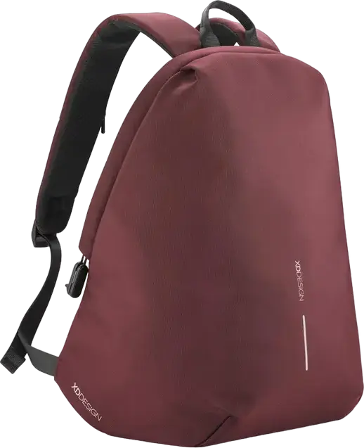 Rucsac Anti-furt Laptop XD Design Bobby Soft, 16L, Material Impermeabil, Compartiment 15.6 inch, Protectie RFID, Port USB, Culoare: Rosu