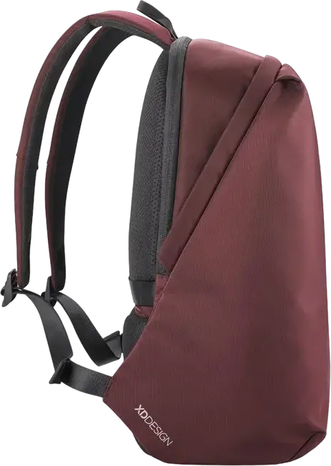 Rucsac Anti-furt Laptop XD Design Bobby Soft, 16L, Material Impermeabil, Compartiment 15.6 inch, Protectie RFID, Port USB, Culoare: Rosu