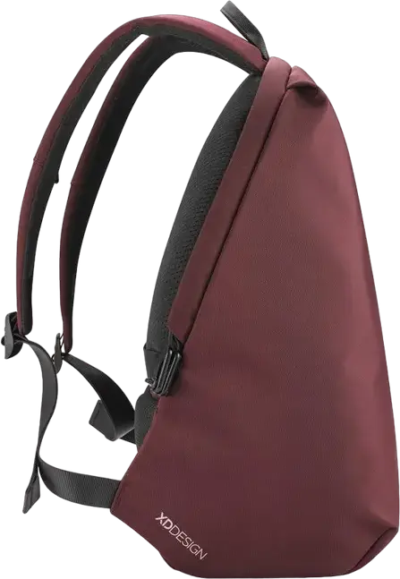 Rucsac Anti-furt Laptop XD Design Bobby Soft, 16L, Material Impermeabil, Compartiment 15.6 inch, Protectie RFID, Port USB, Culoare: Rosu