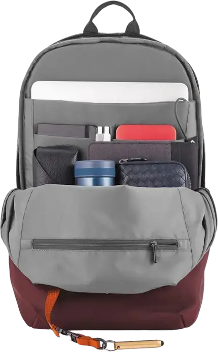 Rucsac Anti-furt Laptop XD Design Bobby Soft, 16L, Material Impermeabil, Compartiment 15.6 inch, Protectie RFID, Port USB, Culoare: Rosu