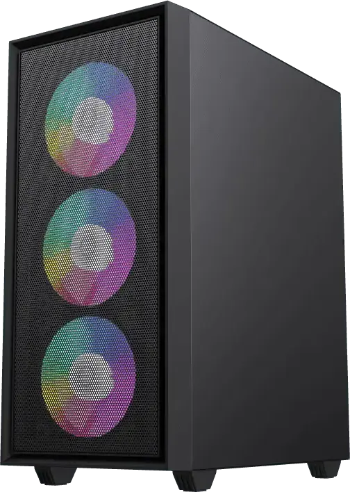 Carcasa PC Gamemax Storm (6651) Mini-Tower Micro-ATX, Sticla Temperata, Otel SPCC, Suport Radiator 360mm, 1x Ventilator 120mm FRGB, Negru