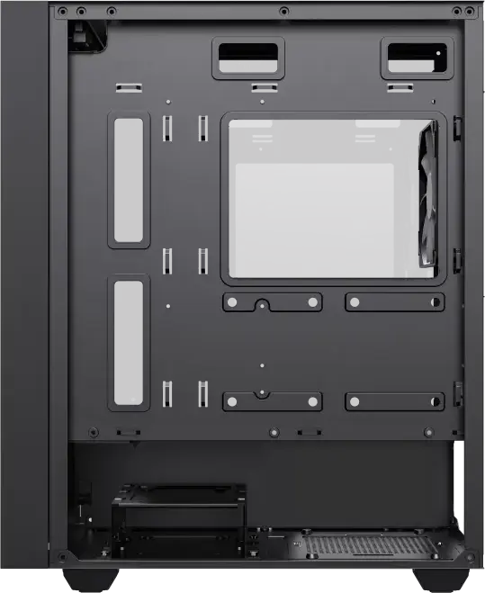 Carcasa PC Gamemax Storm (6651) Mini-Tower Micro-ATX, Sticla Temperata, Otel SPCC, Suport Radiator 360mm, 1x Ventilator 120mm FRGB, Negru